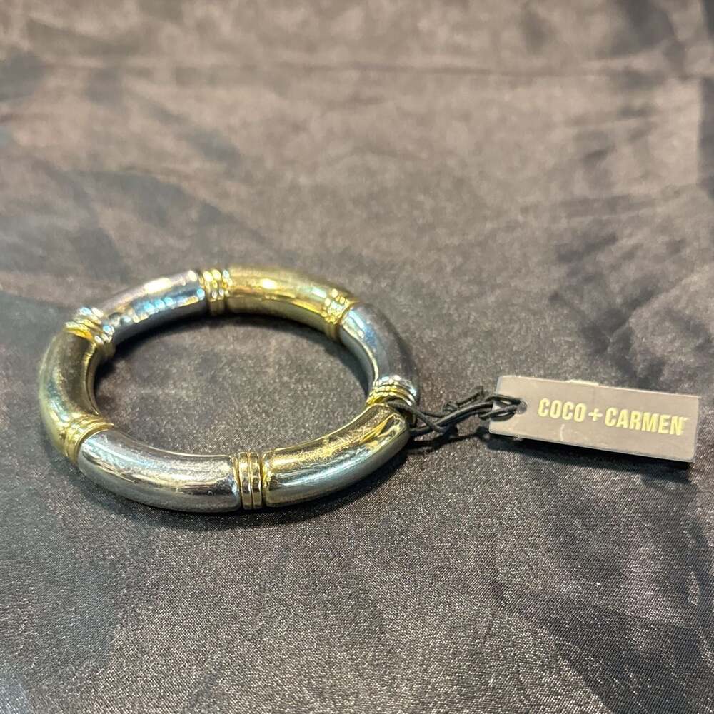 Coco + Carmen Gold Beatitudes Curly Stretch Bracelet